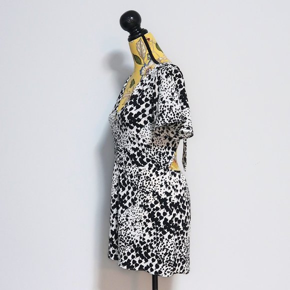 Zara Black and White Patterned Romper - Picture 3 of 8